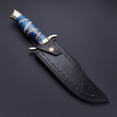 10 Inch Handmade Forged Damascus Steel Fixed Blade Hunting Tri-Edge Kris Dagger Knife with Leather Sheath WE-ALSO-MAKE Sharp Chef Cleaver Bowie Axe Sword Pocket Outdoor Knives Full Tang Handle 9815