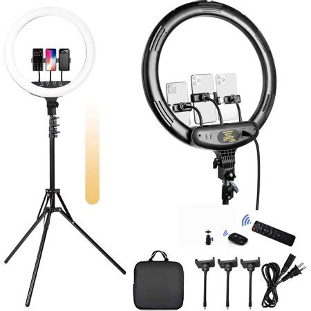 Crazy Deals 18" Inch Remote LED Ring Light with Tripod Stand,Thecosky 2021 Big Color Temperature Ajustable 2700K-6500K LED Stream Light with 3 Phone Holders for Camera Photography, YouTube Videos, Selfie,Makeup
