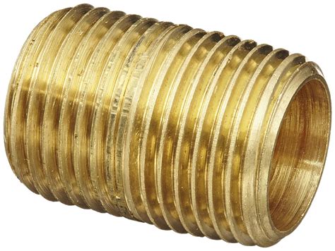 Super Brands Anderson Metals 56112 Brass Pipe Fitting, Close Nipple, 1/8" NPT Male, 3/4" Length