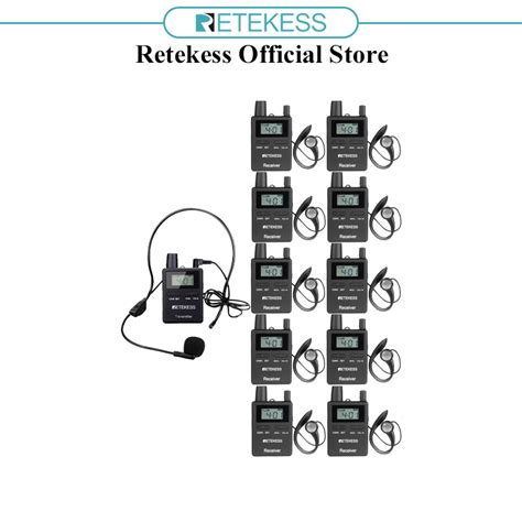 Case of 1 Transmitter and 10 Receivers,Retekess TT109,Wireless Tour Guide System,Church Translation System,Interpretation,Training,Court,Government