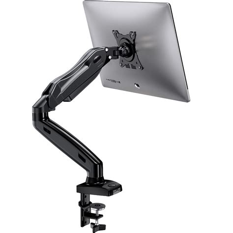 EleTab Single Monitor Desk Mount Stand - Articulating Full Motion Swivel Gas Spring Monitor VESA Arm Fits for Computer Monitor 17 to 32 inches, Holds up to 17.6 lbs