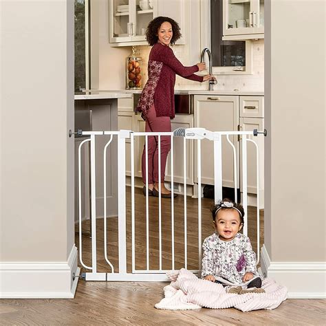 Extra Wide Baby Gate for Large Openning - Walk Through Safety Child Gate for Stairs and Doorways -Pressure Mount Auto Close Indoor Gates for Kids Or Pets 81.89"-84.65"