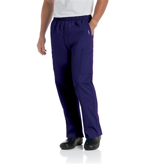 Best Deal Landau Essentials Relaxed Fit 7-Pocket Elastic Cargo Scrub Pants for Men 8555