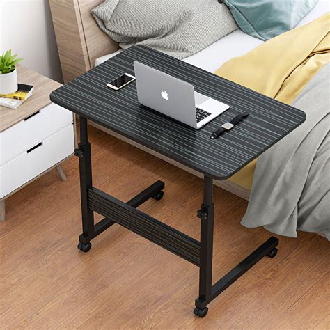 Laptop Table, Adjustable Laptop Stand for Bed Portable Lap Desk Foldable Laptop Workstation Notebook Riser with Mouse Pad Side Ergonomic Computer Tray Reading Holder TV Bed Tray Standing Sofa Desk