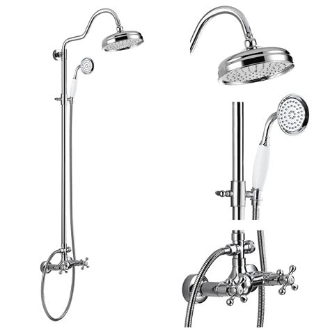 Super Sale 🛒 LightInTheBox Wall Mount Shower Faucet System Combo Set Shower System with 8" Rain Showerhead and Oil Rubbed Bronze Trim Kit