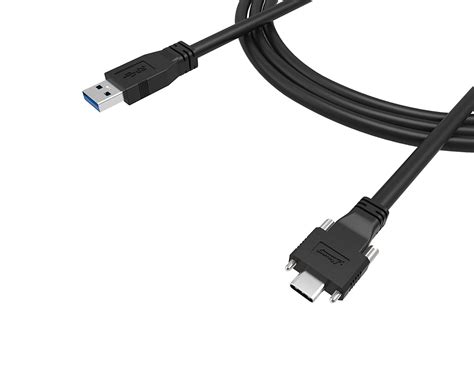 Newnex USB 3.1 Gen 1 Cable, Standard USB A Male to Type-C Male with Dual Screw Locking, 1 Meter / 3 Feet