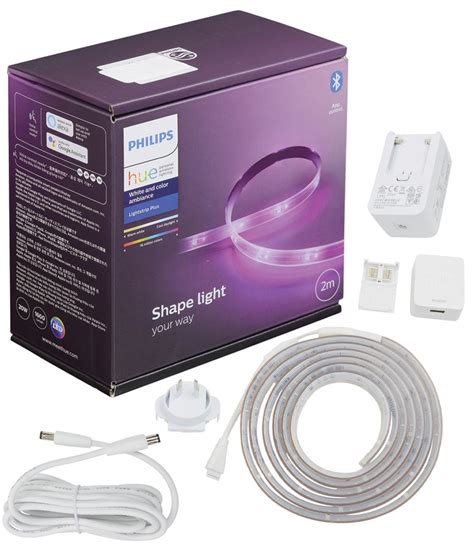 Philips Hue Bluetooth Smart Lightstrip Plus 2m/6ft Base Kit with Plug, (Voice Compatible with Amazon Alexa, Apple Homekit and Google Home)