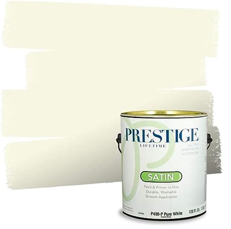 Review Prestige Interior Paint and Primer in One, Golden Blonde, Flat, 1 Gallon