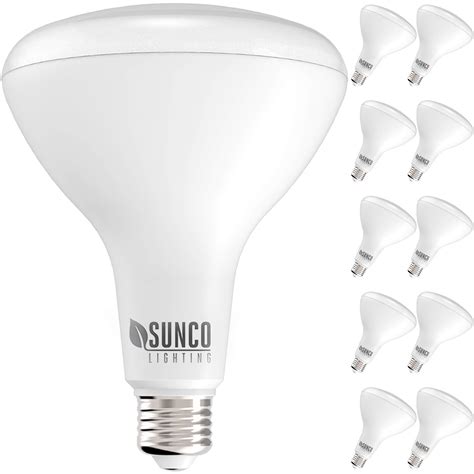 Sunco Lighting 10 Pack BR40 LED Light Bulbs, Indoor Flood Light, Dimmable, 2700K Soft White, 100W Equivalent 17W, 1400 LM, E26 Base, Recessed Can Light, High Lumen, Flicker-Free - UL & Energy Star