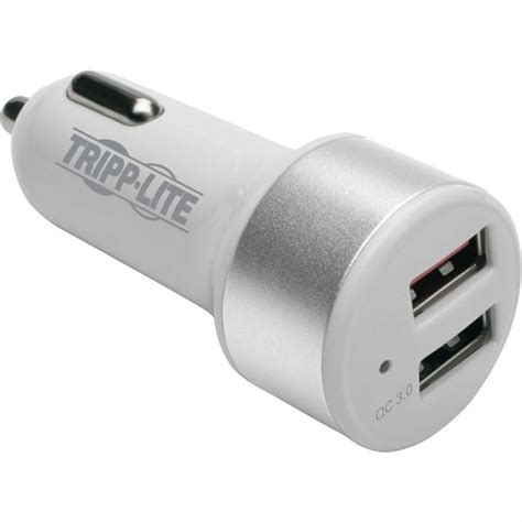 Tripp Lite Fast Charger Dual USB Car Charger Compact w/Quick Charge 2.0 & Autosensing 2-Port for Tablets & Smartphones (U280-C02-S-M6)